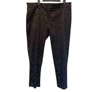 Black on Black Paisley Jessica Pants | Women’s Size 14 | Modern Fit | GUC 🖤👖